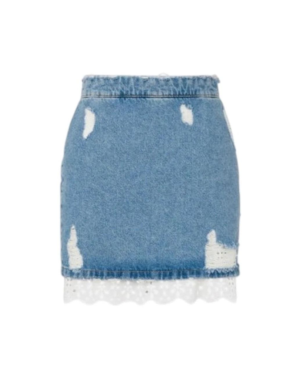 Moschino Blue Denim Skirts