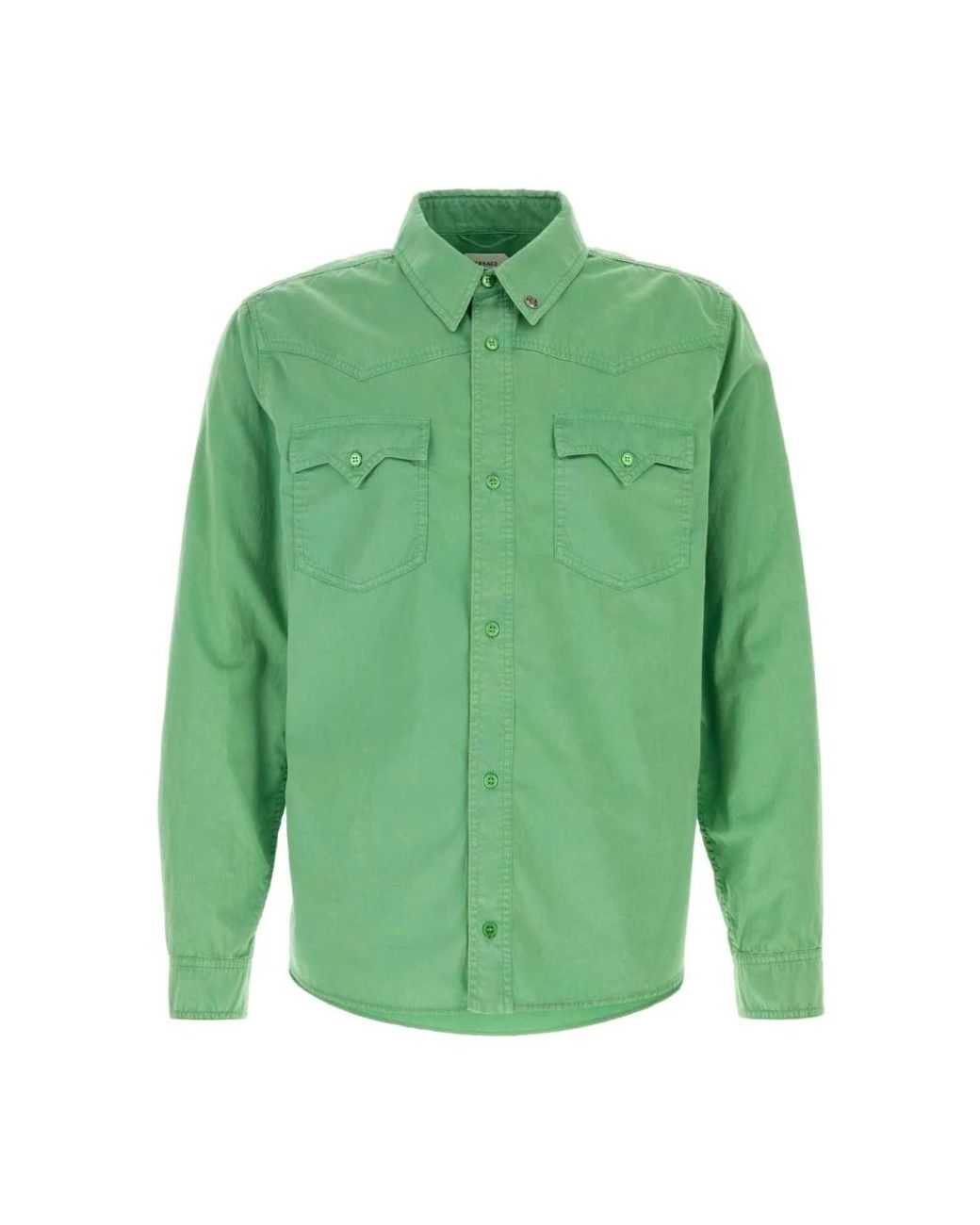 Versace Katoenen Overhemd in het Green voor heren