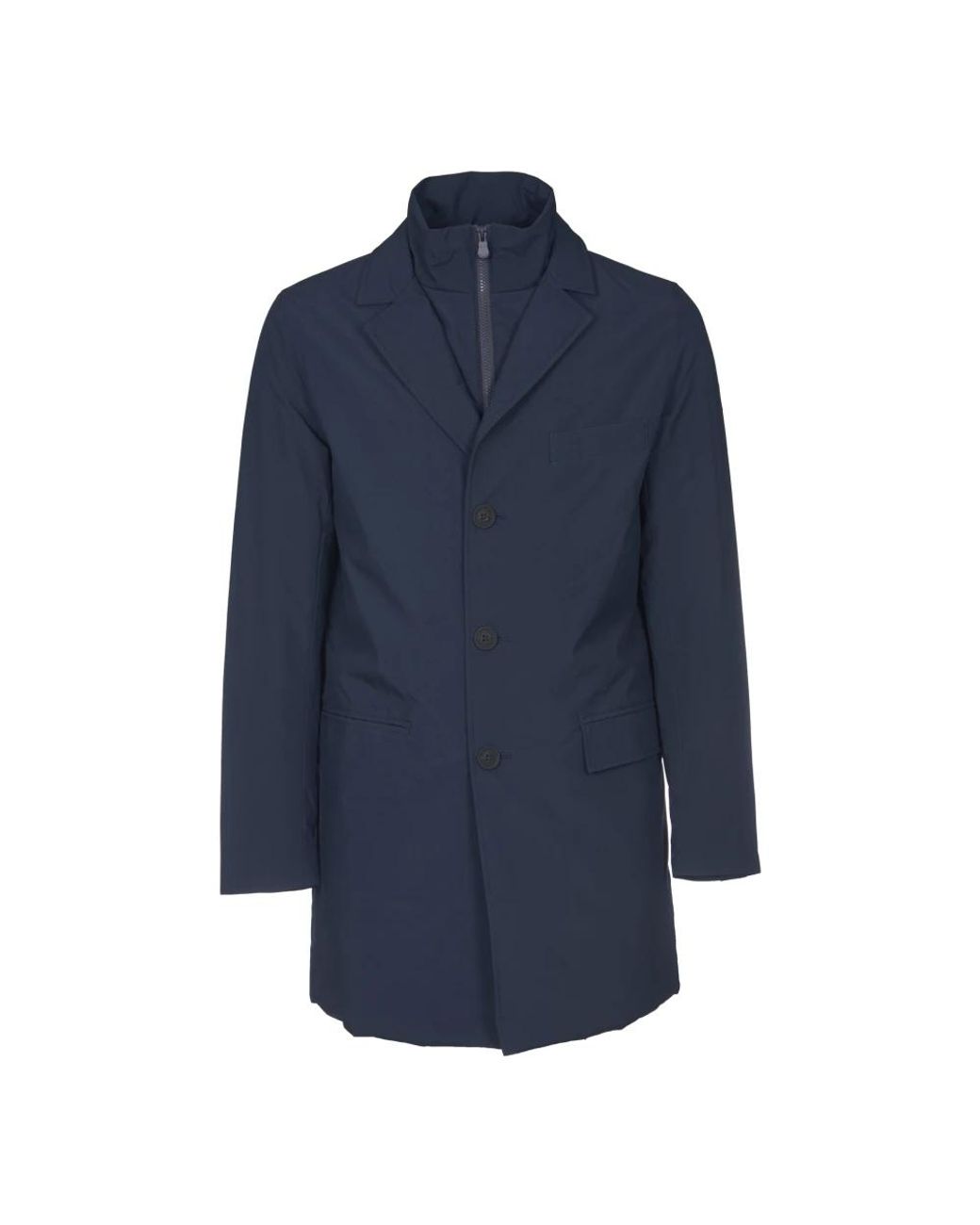 Save The Duck Blue Single-Breasted Coats for men