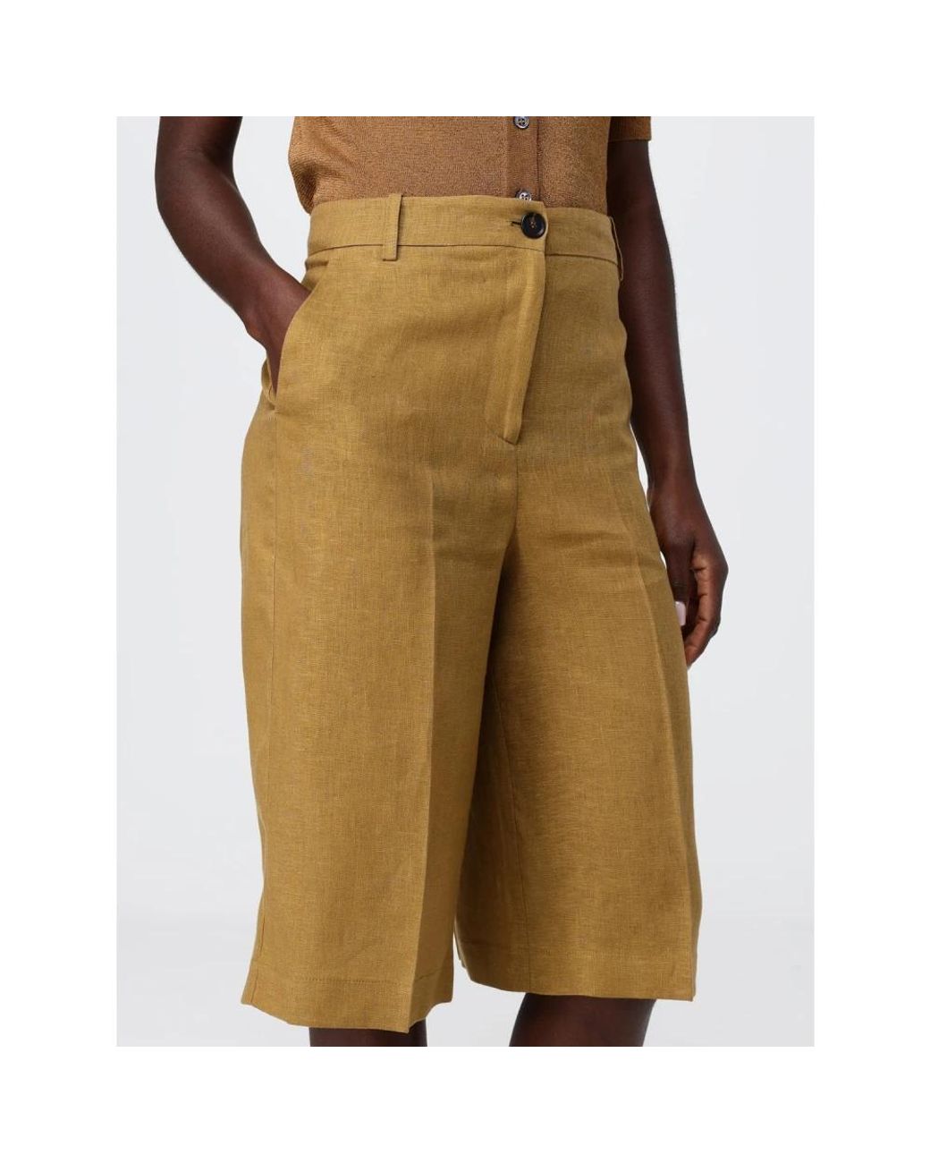 Pinko Yellow Bermudas