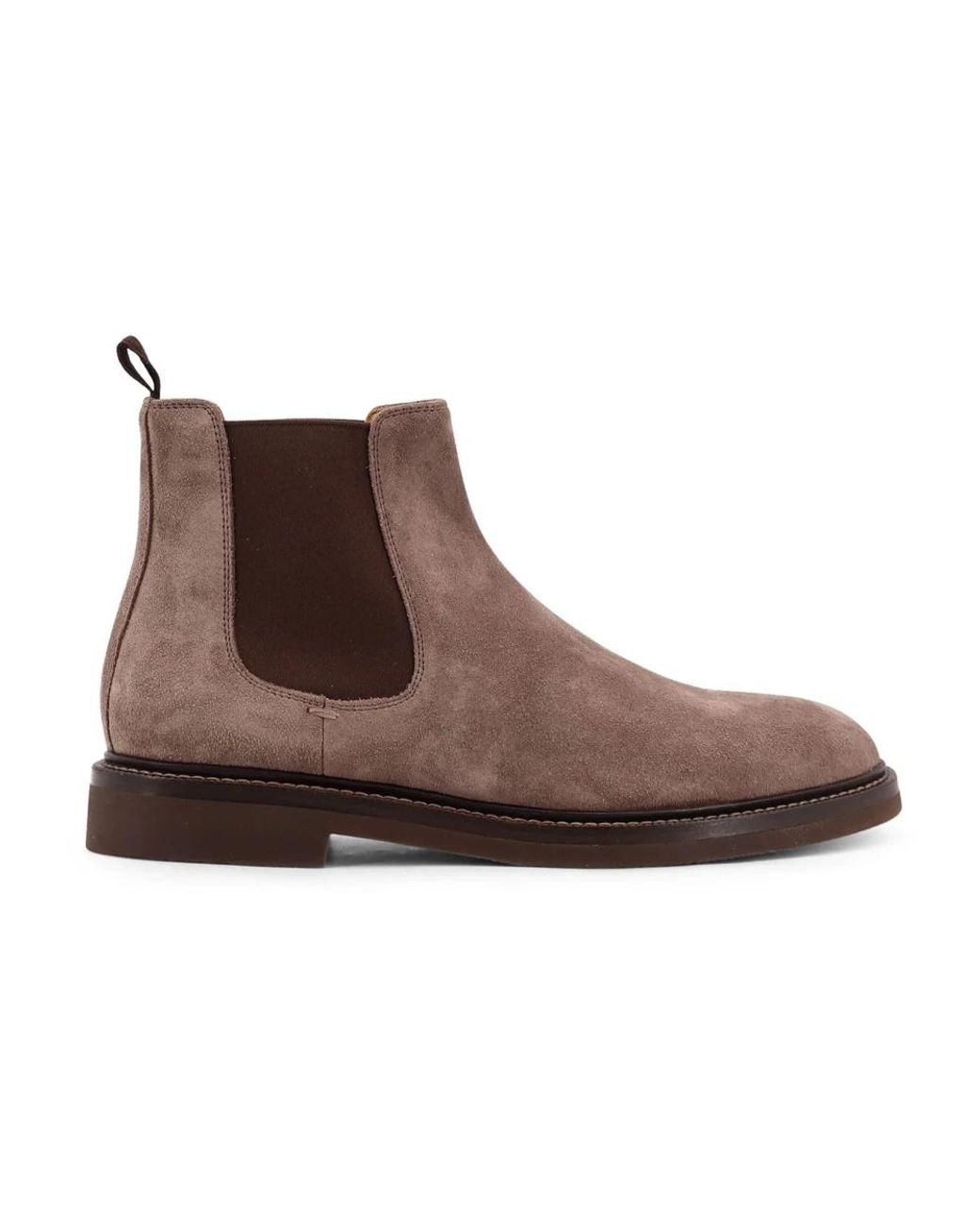 Brunello Cucinelli Brown "Chelsea Boot" Ankle Boots for men