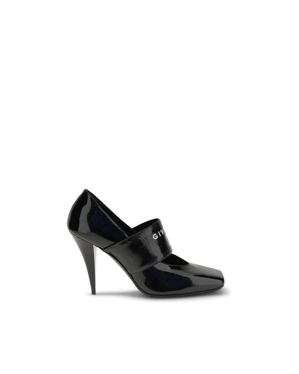 Givenchy Black Sliced Square Logo Pumps