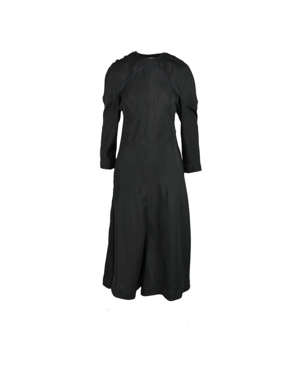 Jil Sander Kleedjes ,Zwart ,Zijdenmix Maxi Jurk in het Black