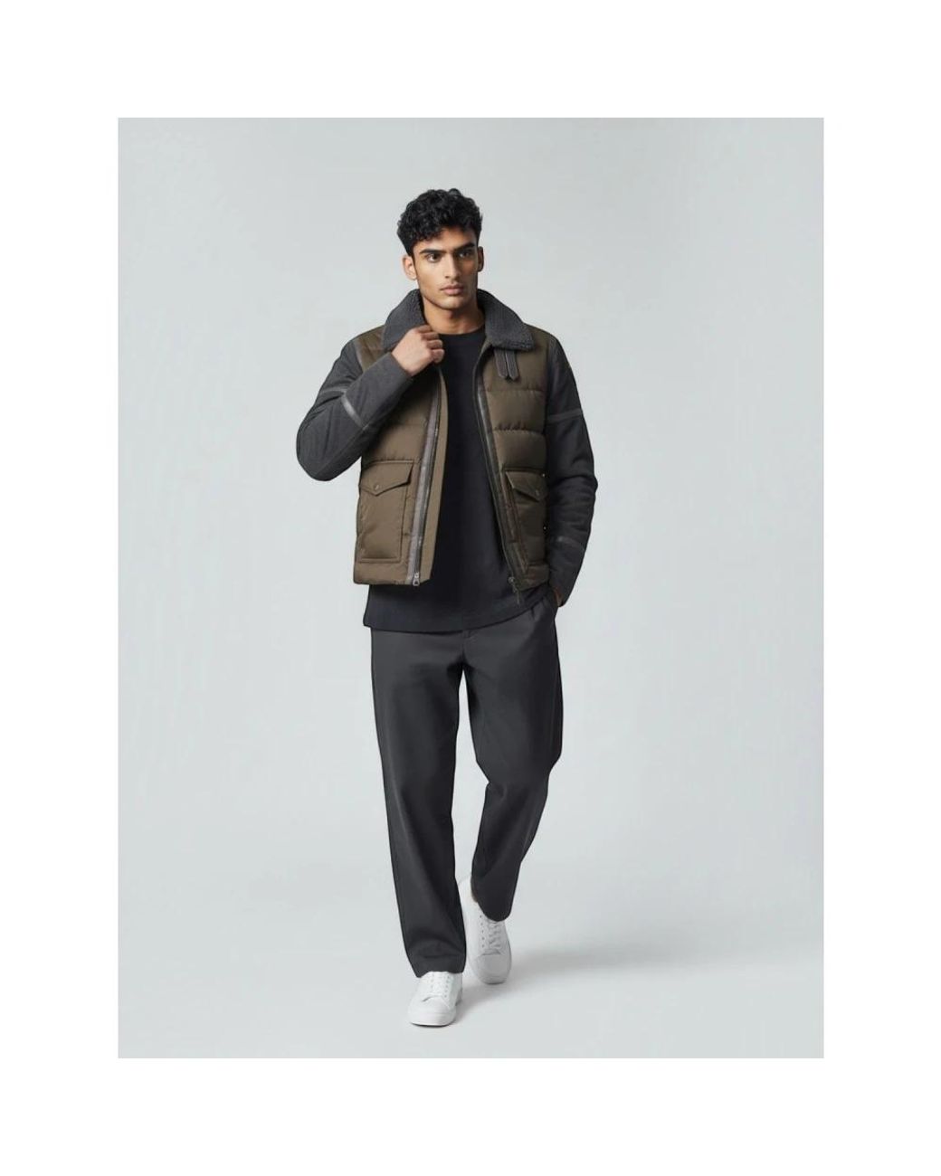 Winter Jackets Blauer de hombre de color Green
