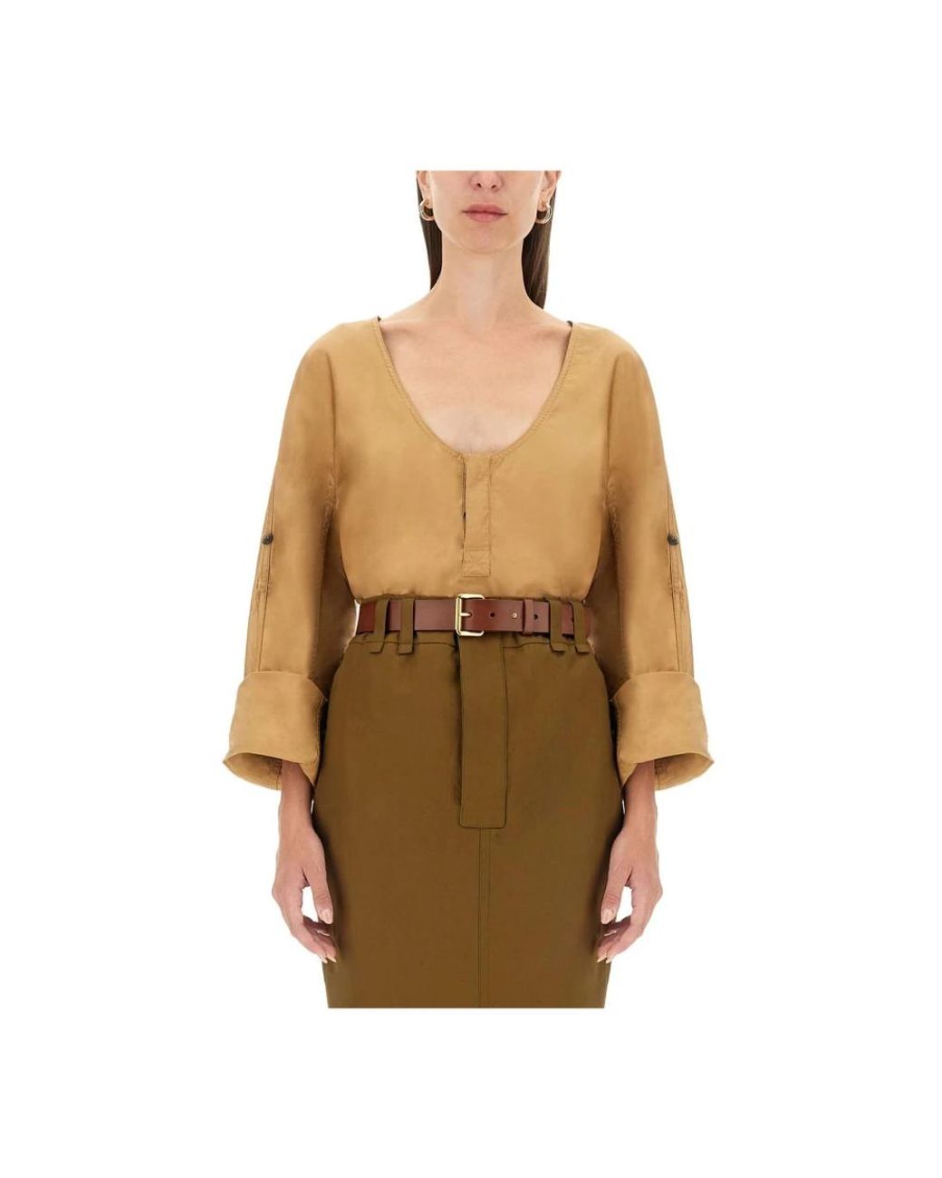 Saint Laurent Brown Blouses