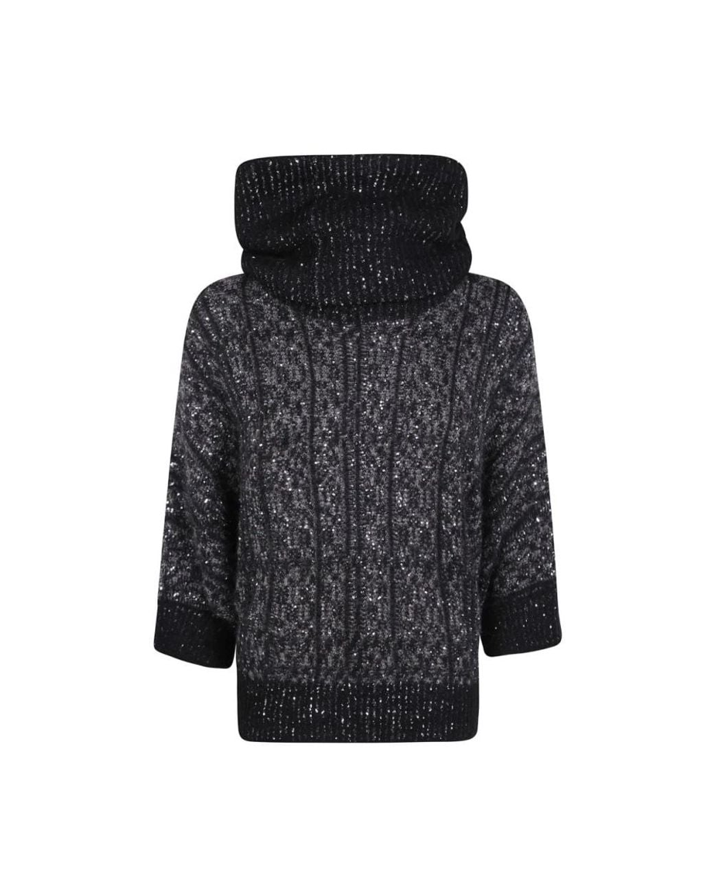 D.exterior Black Turtlenecks
