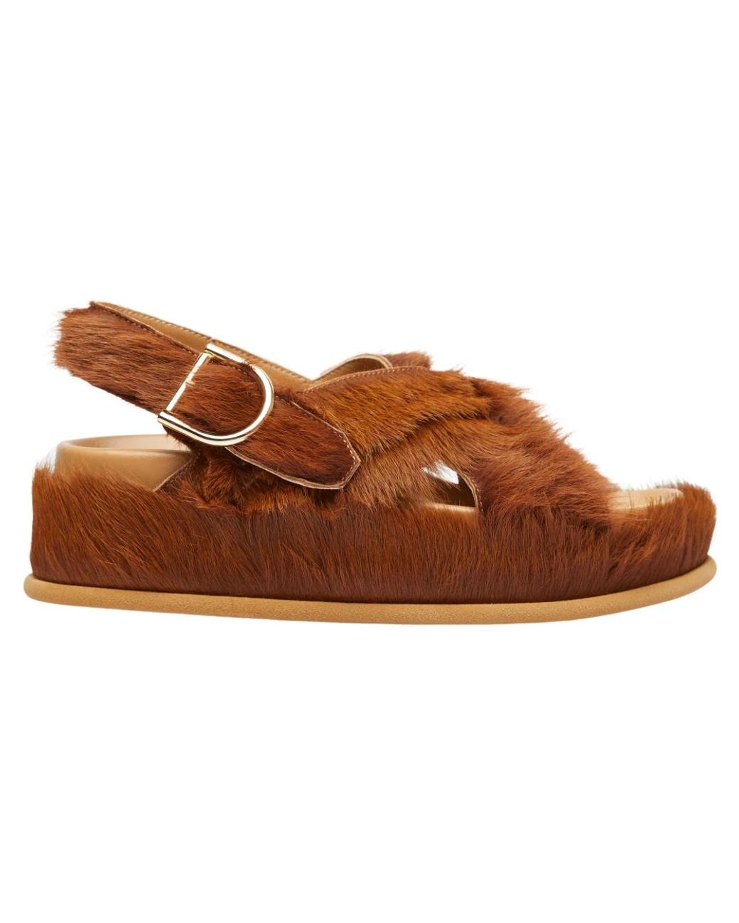 Dries Van Noten Brown Flat Sandals
