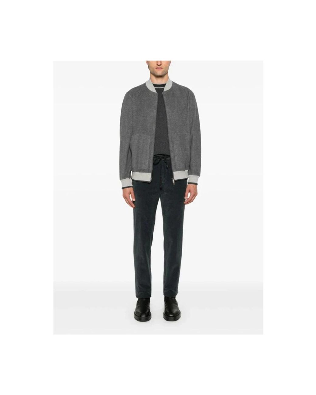 Peserico Black Slim-Fit Trousers for men