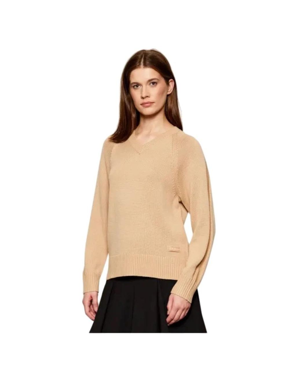 ARMANI EXCHANGE Natural V-Neck Knitwear