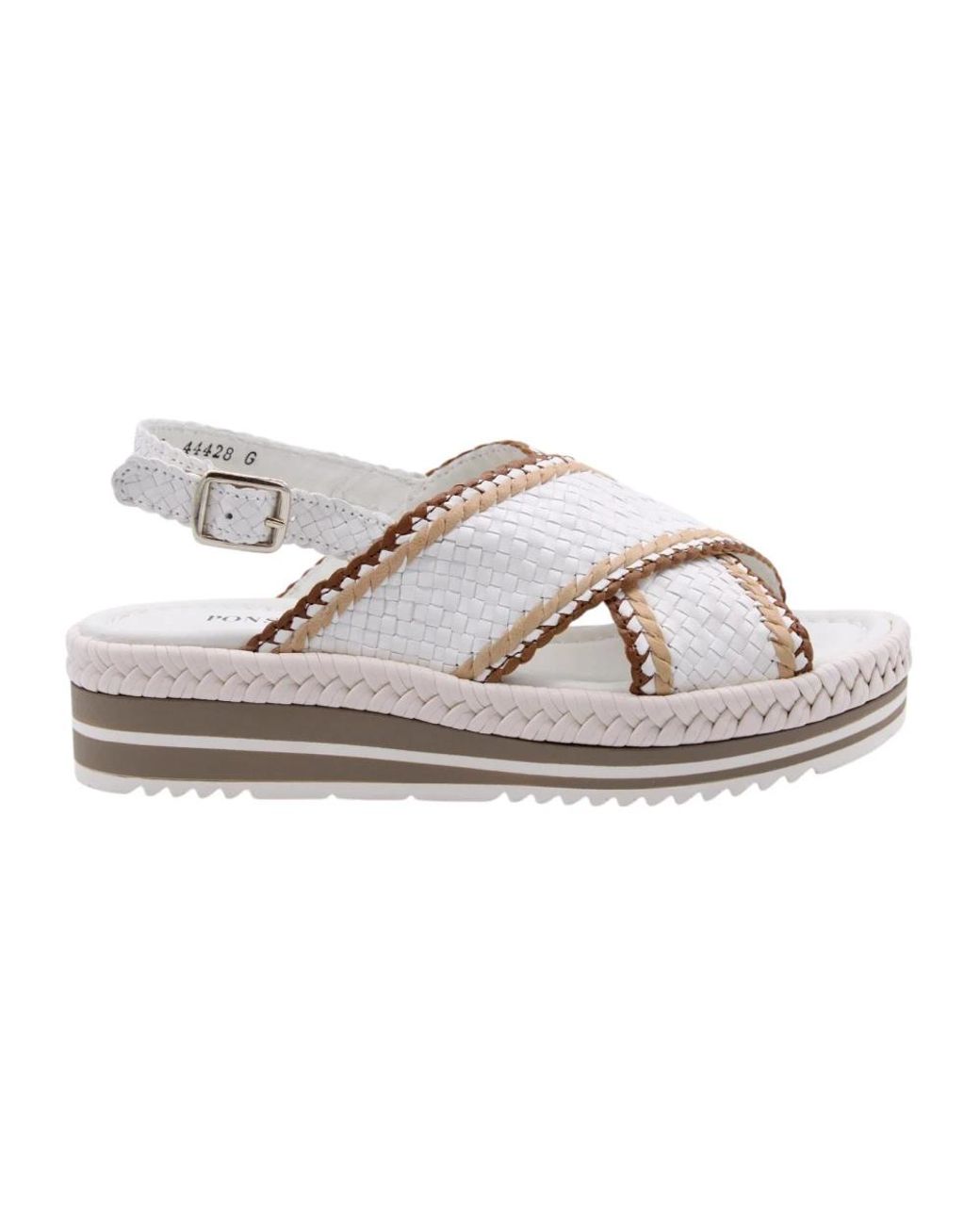 Pons Quintana White Flat Sandals