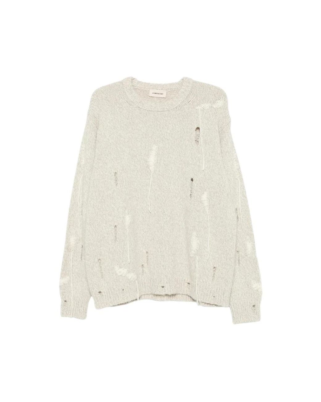 ATOMOFACTORY White Round-Neck Knitwear for men