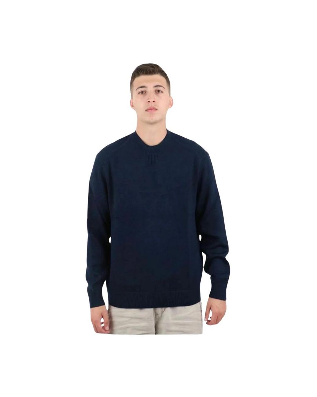 ARMANI EXCHANGE Blue Round-Neck Knitwear for men