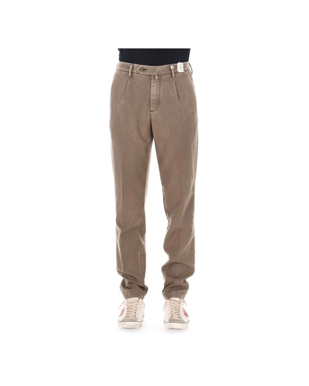 Myths Gray Straight Trousers for men