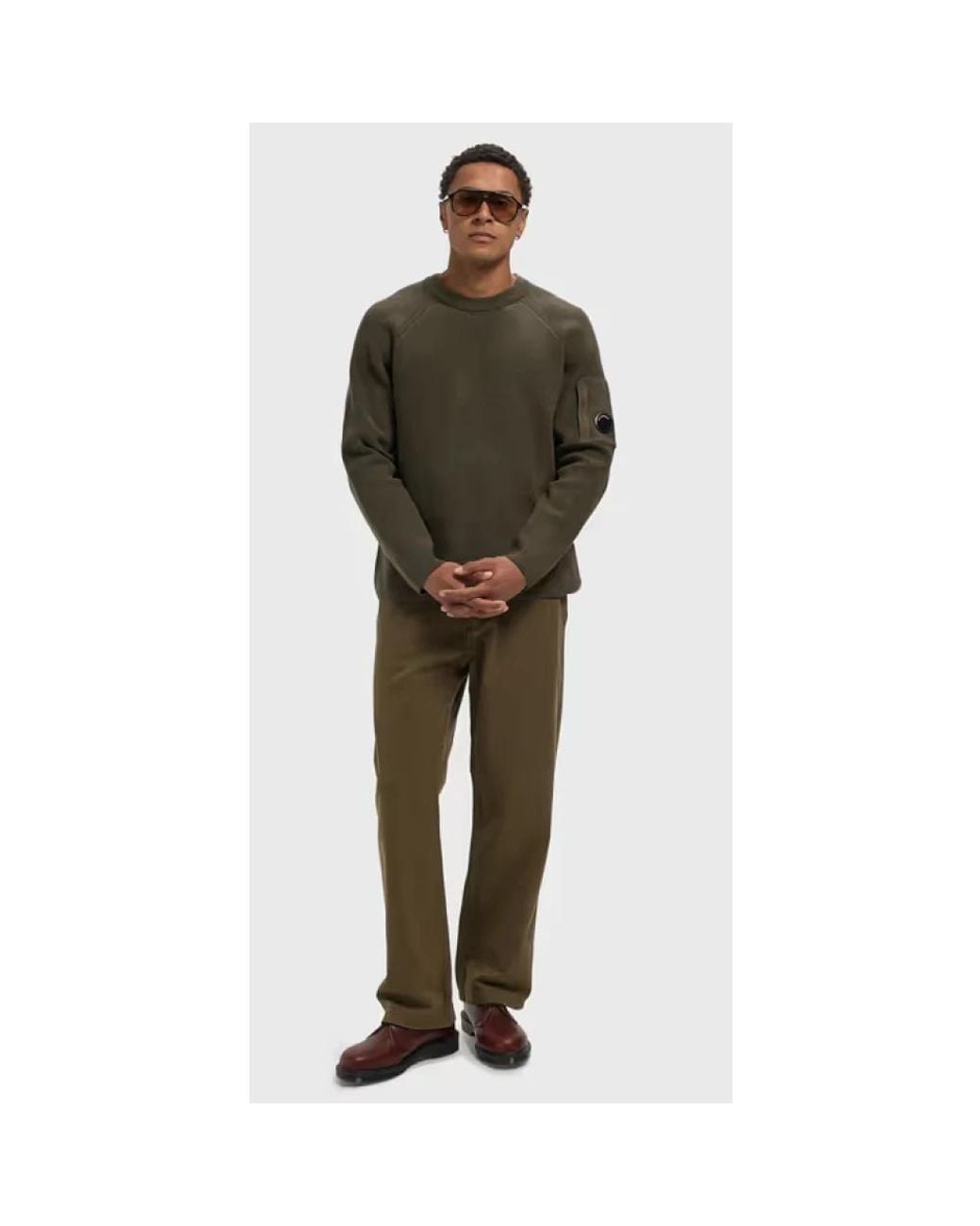 C P Company Green Round-Neck Knitwear for men