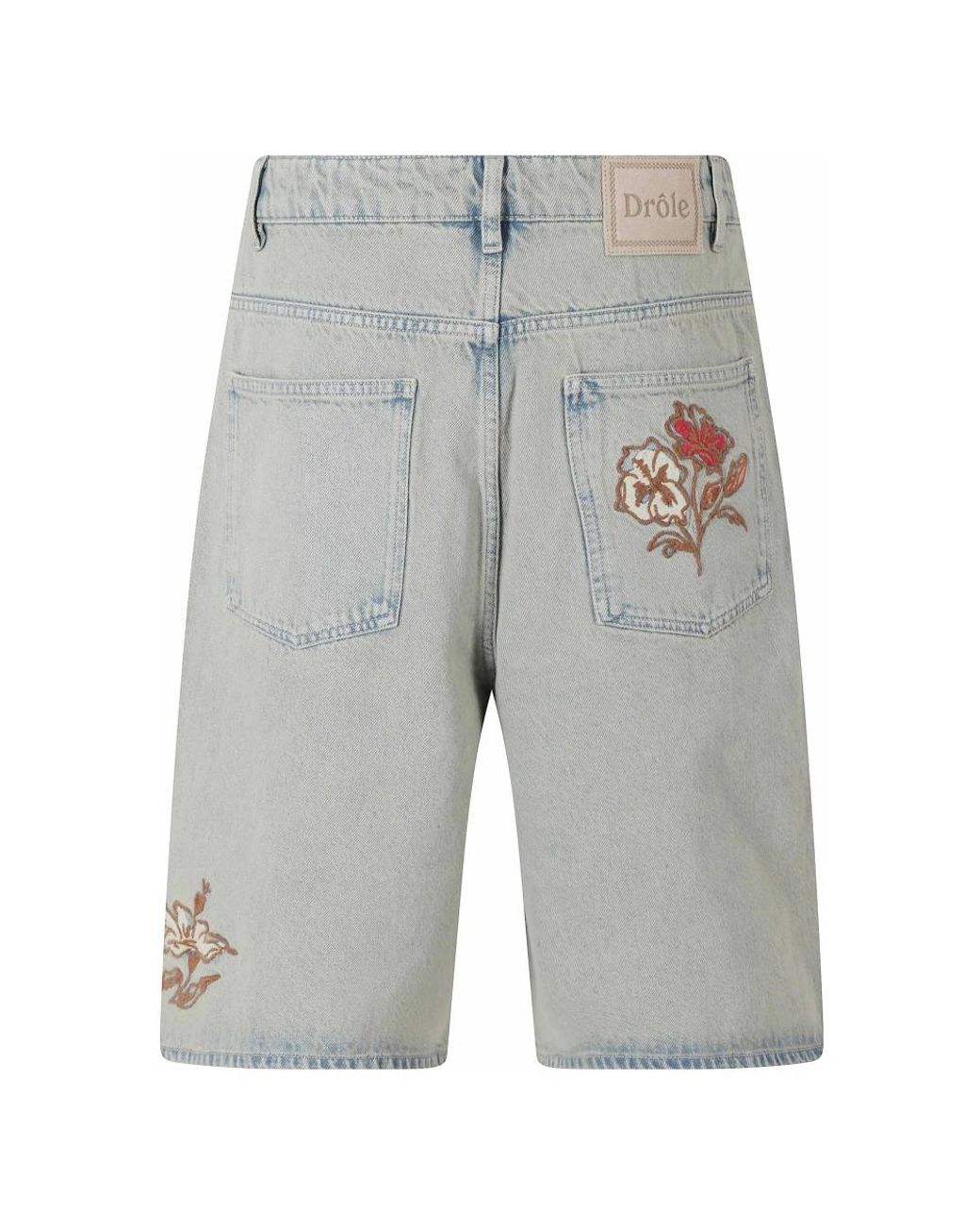 Drole de Monsieur Gray Denim Shorts for men