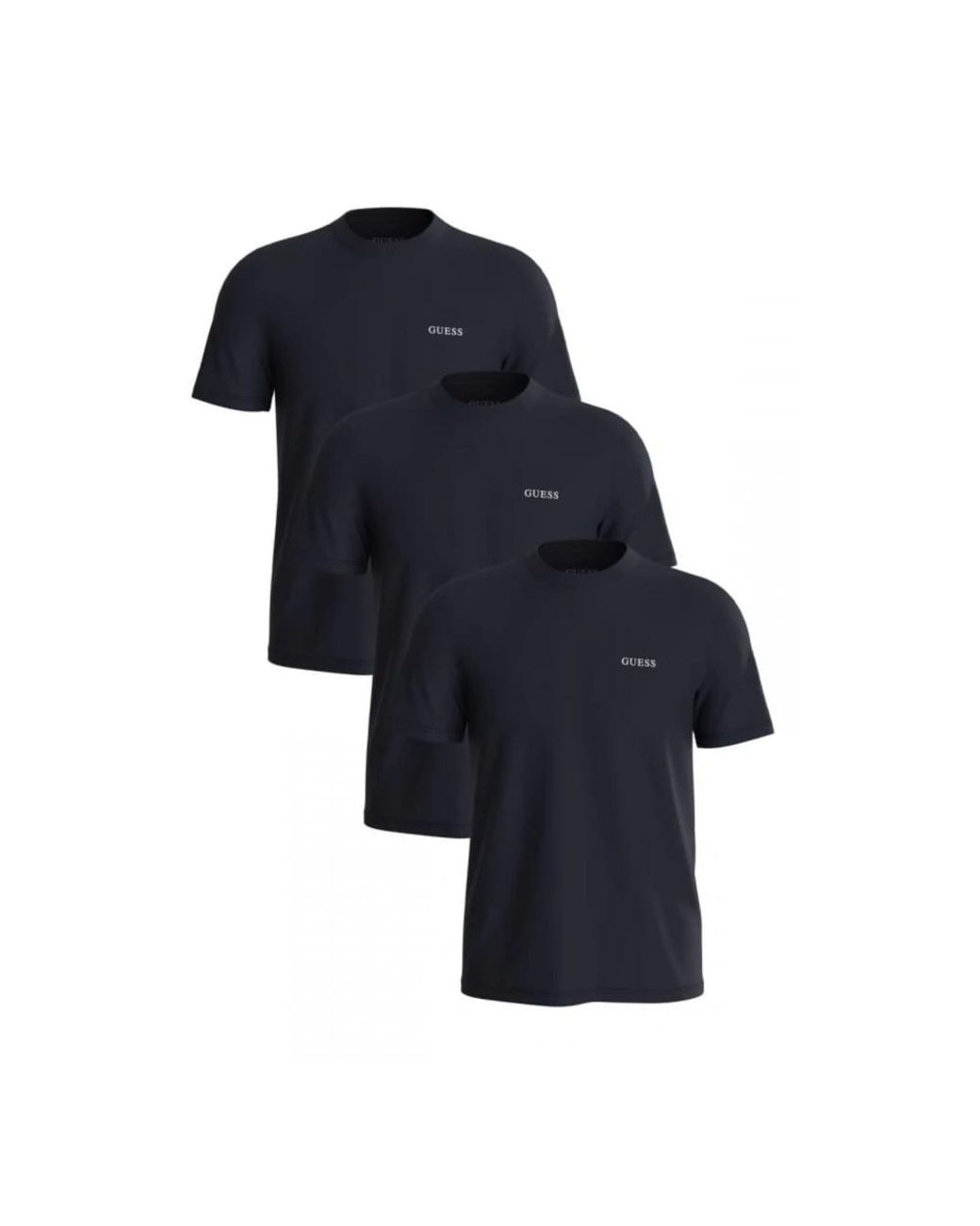Guess Tops ,Blauw ,Katoen Donkerblauw T-Shirt Met Korte Mouwen 3-Pack in het Blue voor heren