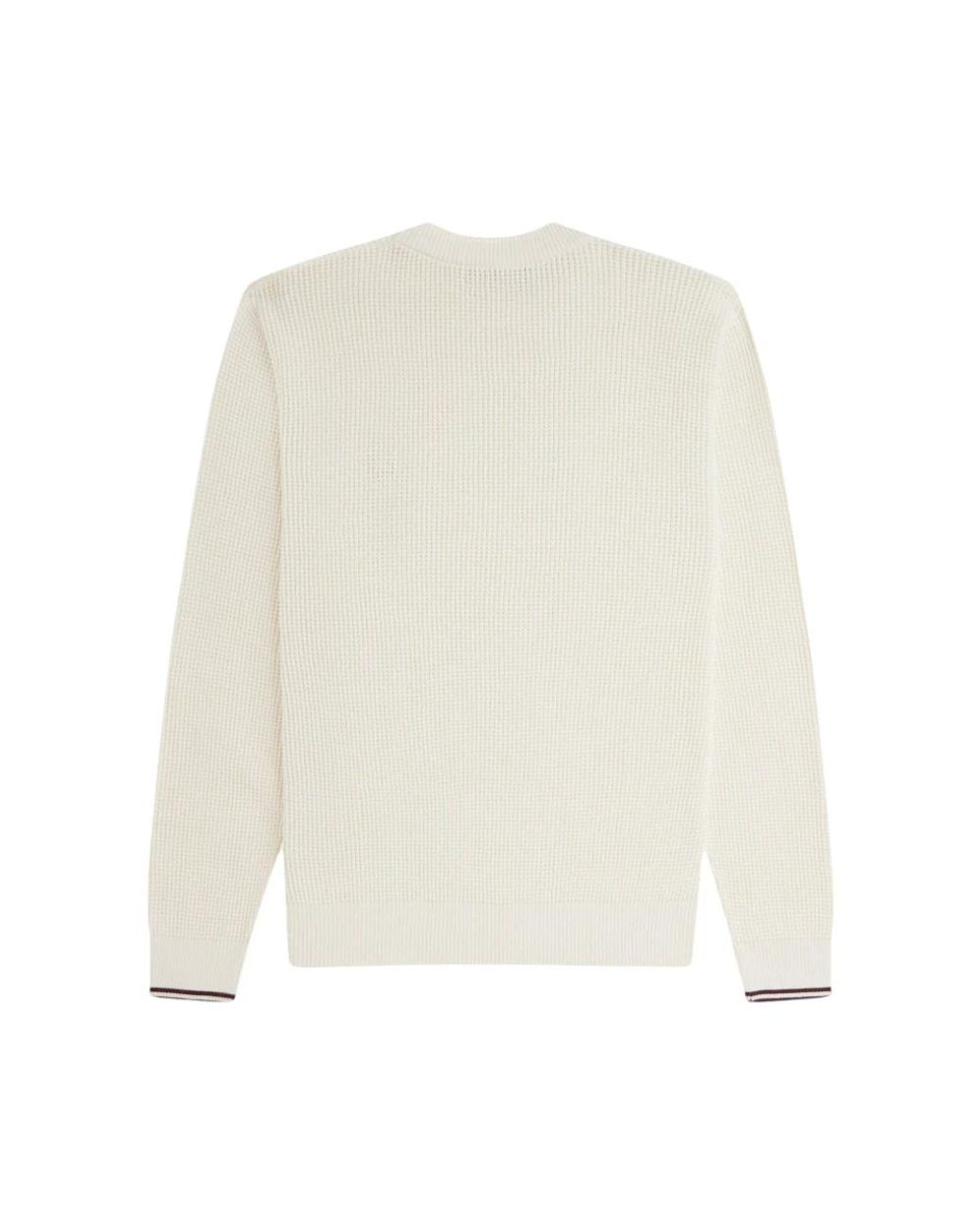 Fred Perry White Round-Neck Knitwear for men