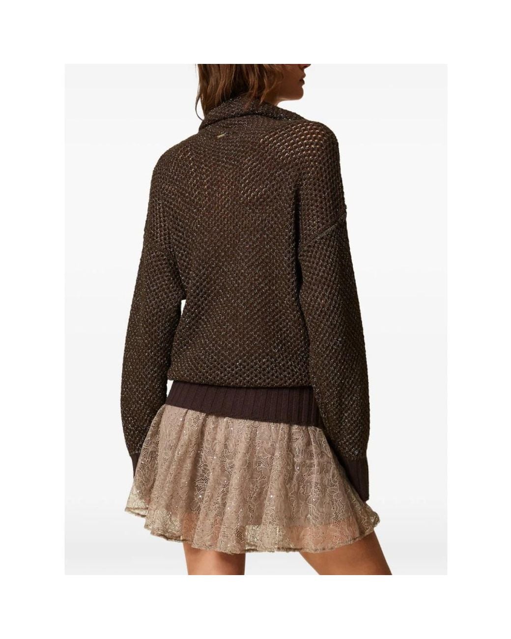 Twinset Brown Turtlenecks