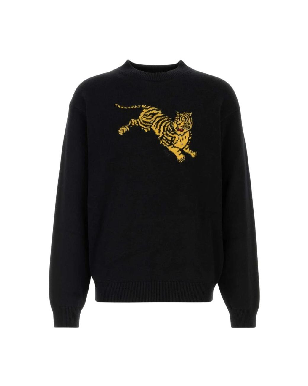 KENZO Black Round-Neck Knitwear for men