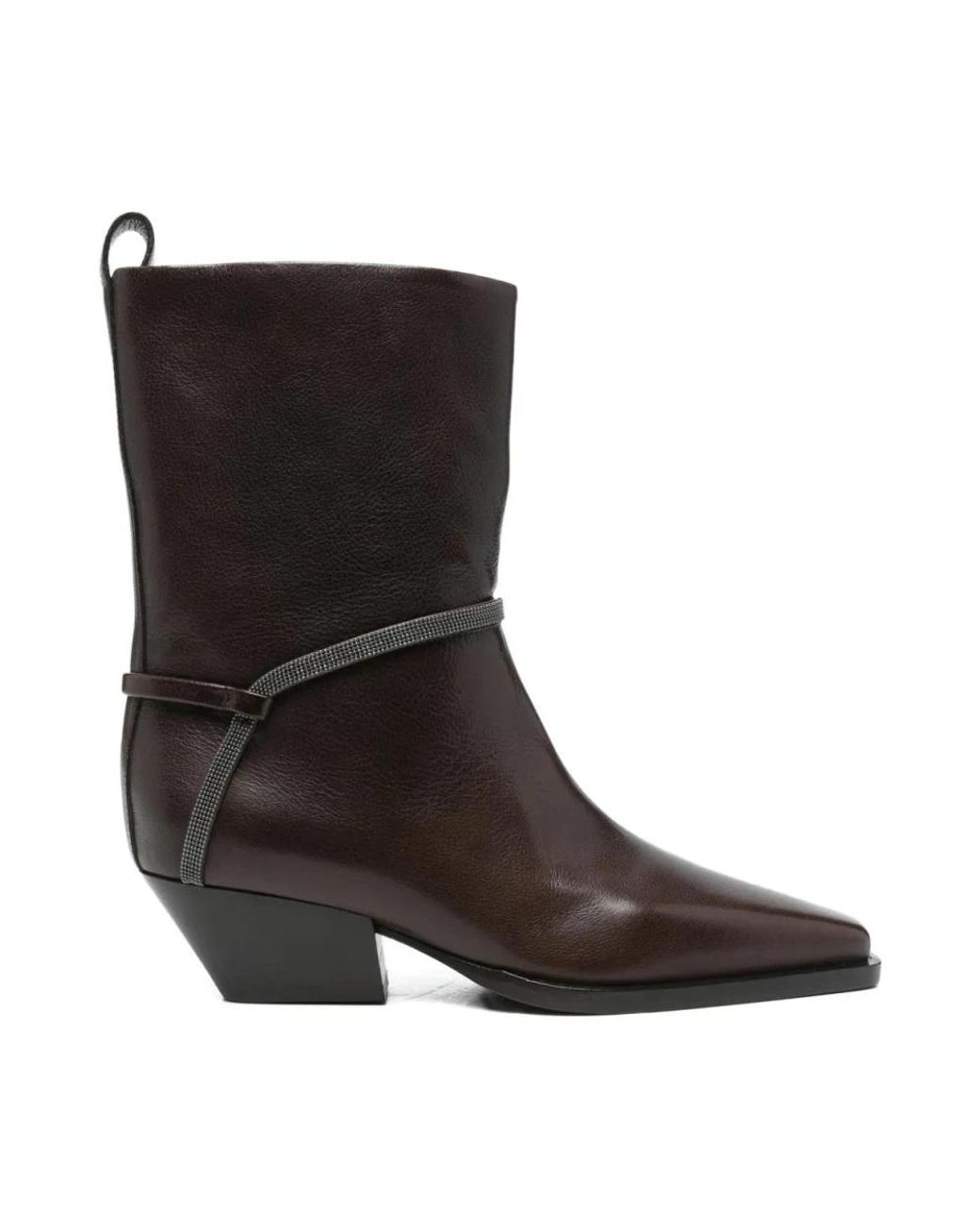 Brunello Cucinelli Brown Cowboy & Biker Boots