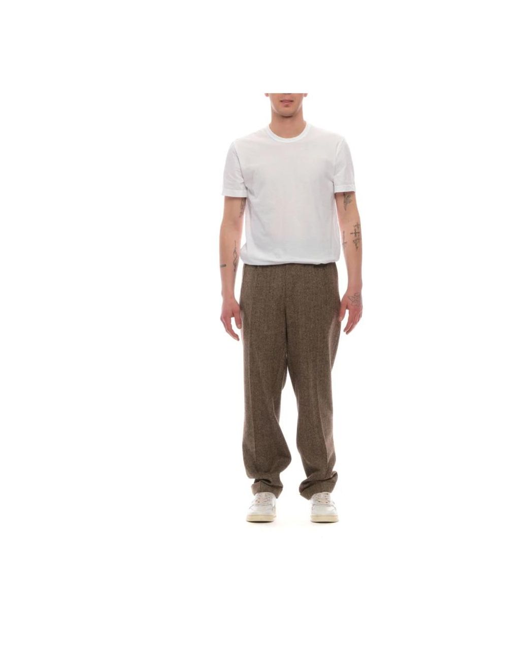 Cellar Door Green Straight Trousers for men