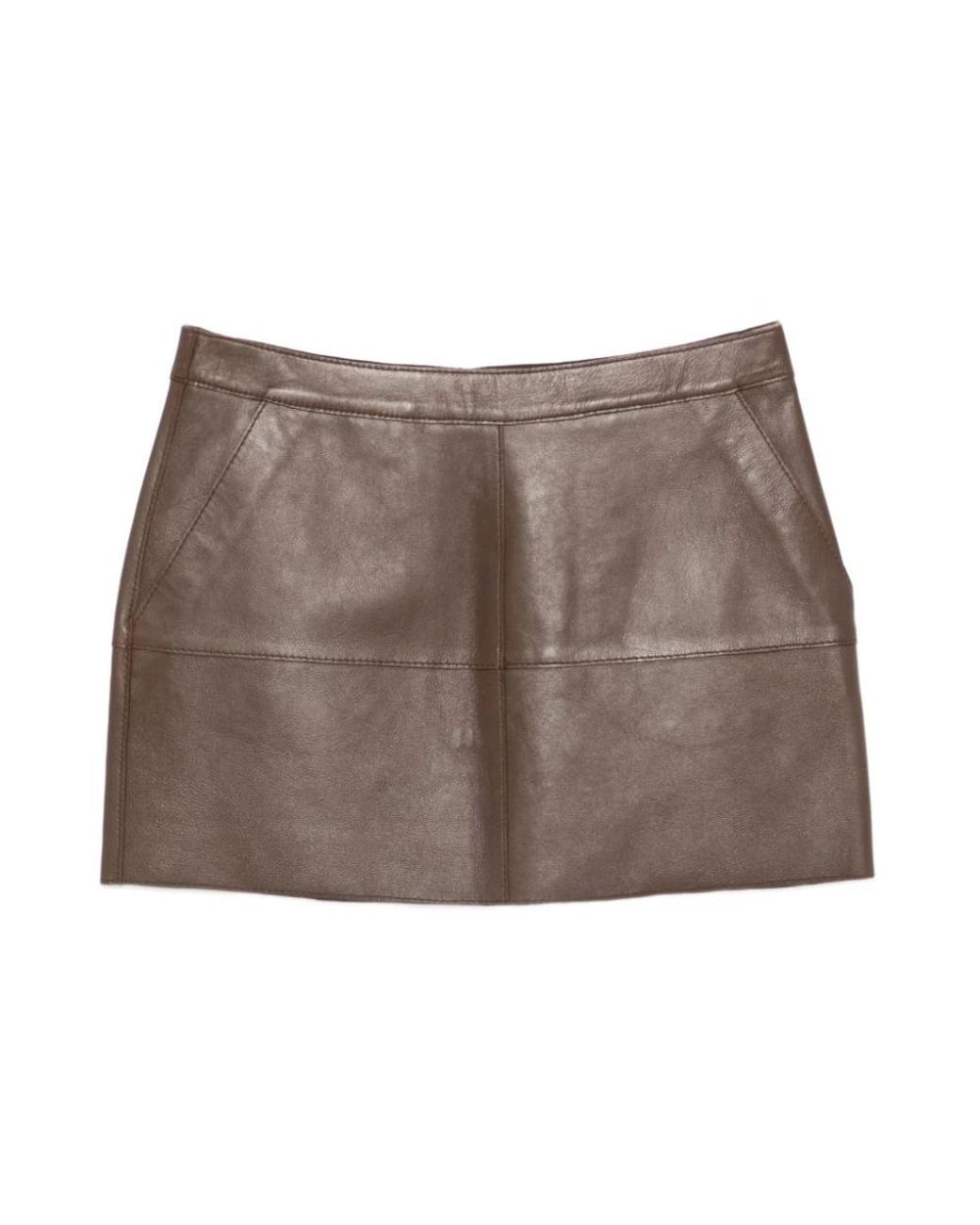 Leather Skirts P.A.R.O.S.H. de color Brown