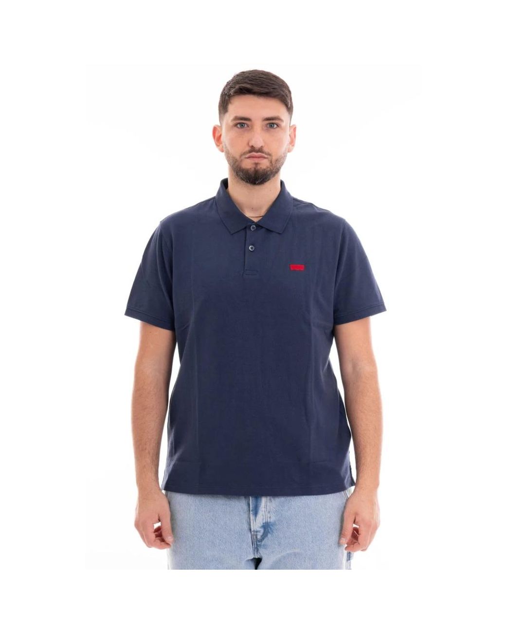 Levi's Polo Slim Housemark in het Blue voor heren