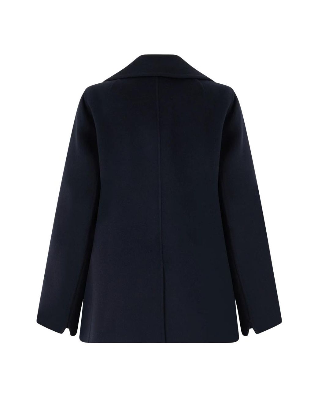 Max Mara Blue Double-Breasted Coats
