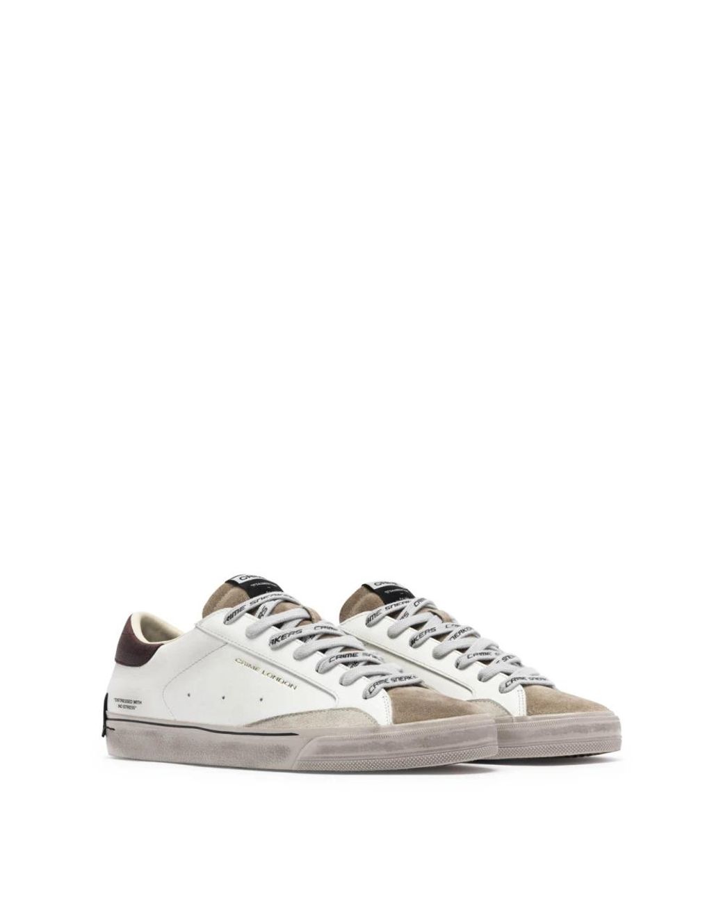 Crime London White Sneakers for men