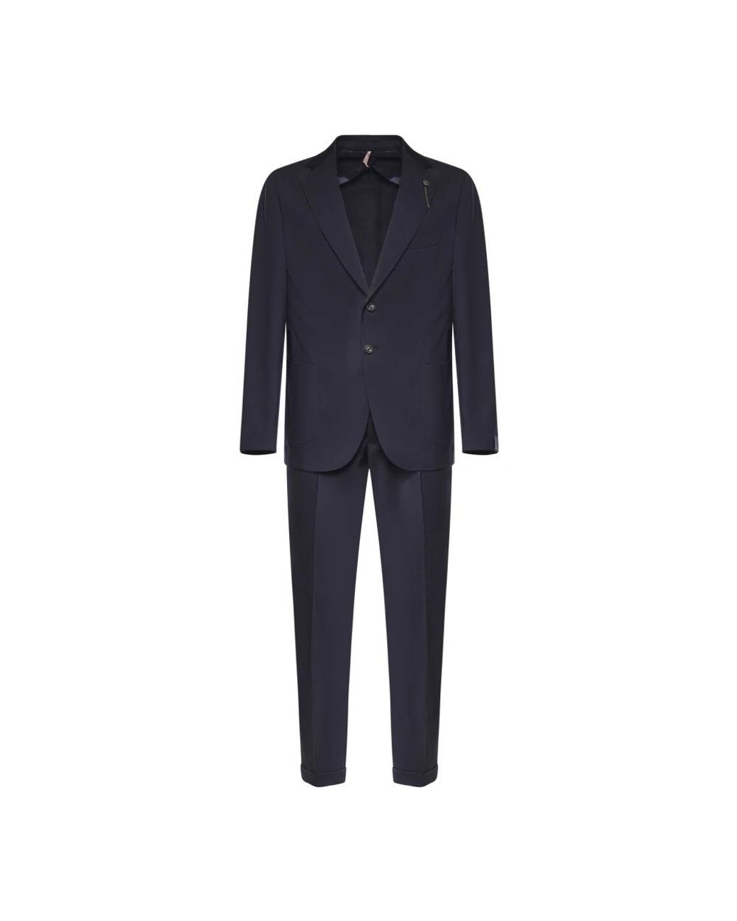 Santaniello Blue Single Breasted Suits for men