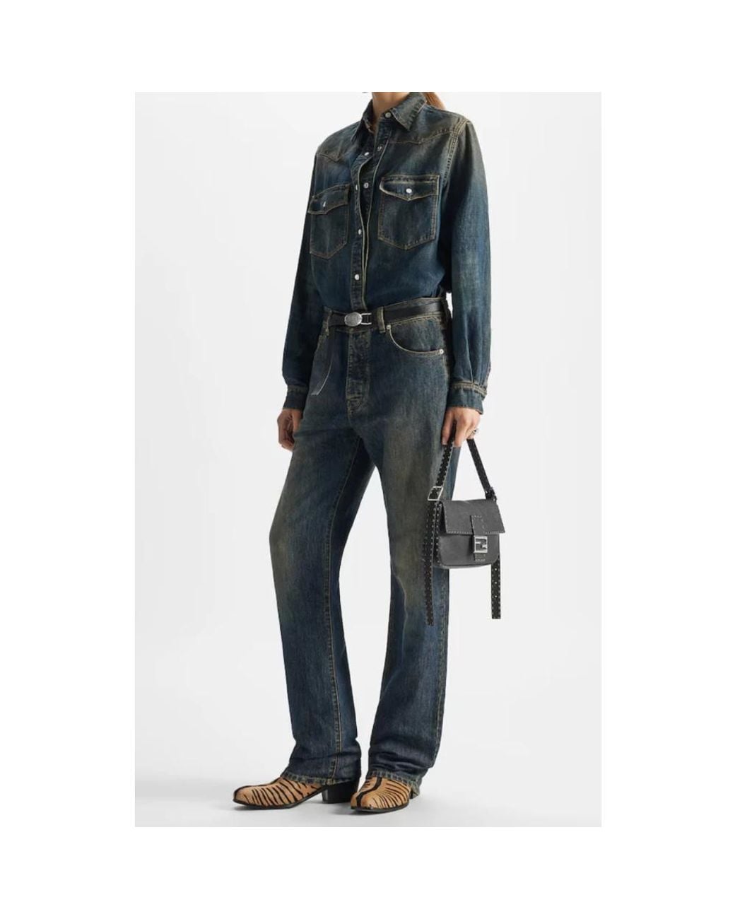 Straight Jeans Fendi de color Blue