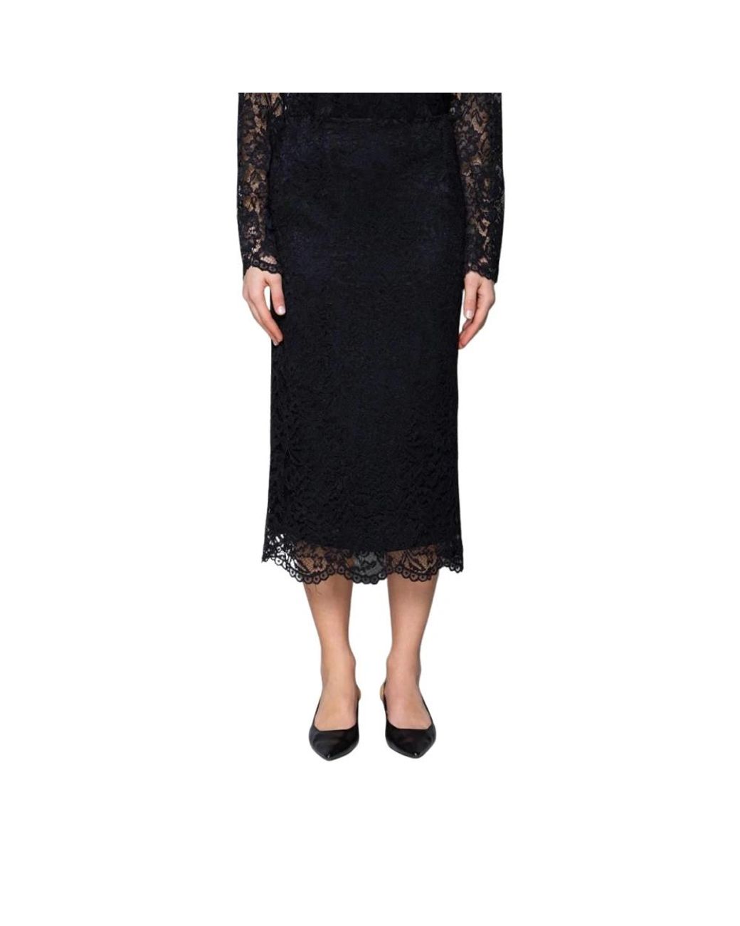 Kaos Rokken ,Zwart ,Polyester Midi-Rok in het Black