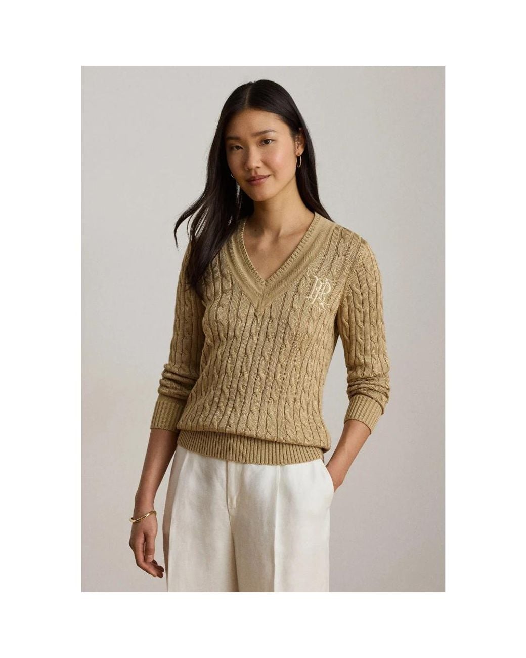 Ralph Lauren Green V-Neck Knitwear