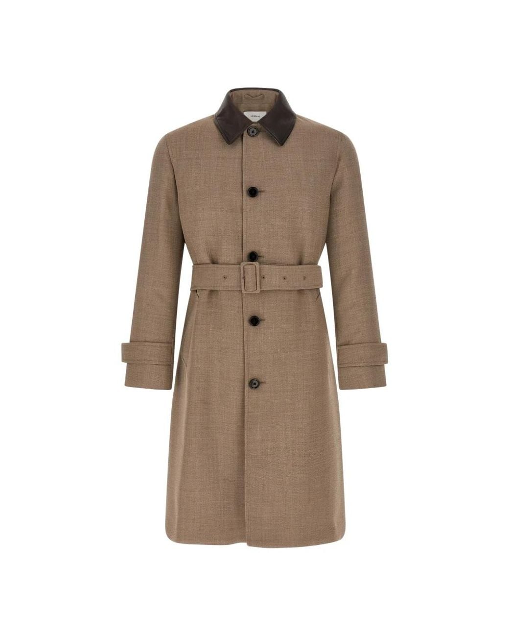 Lardini Brown Belted Coats for men