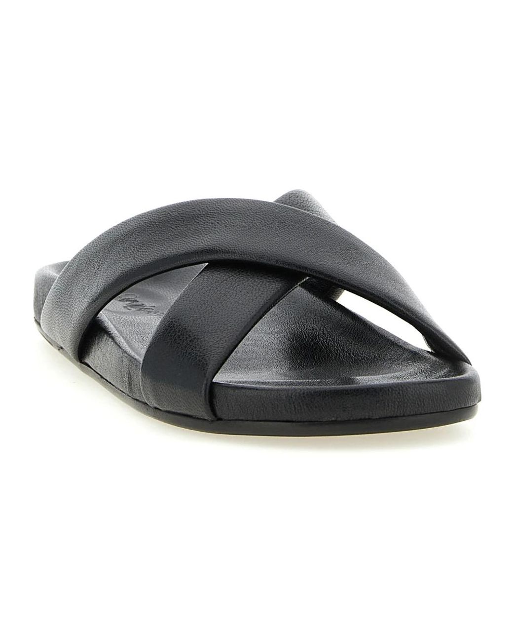 Saint Laurent Black Sliders for men