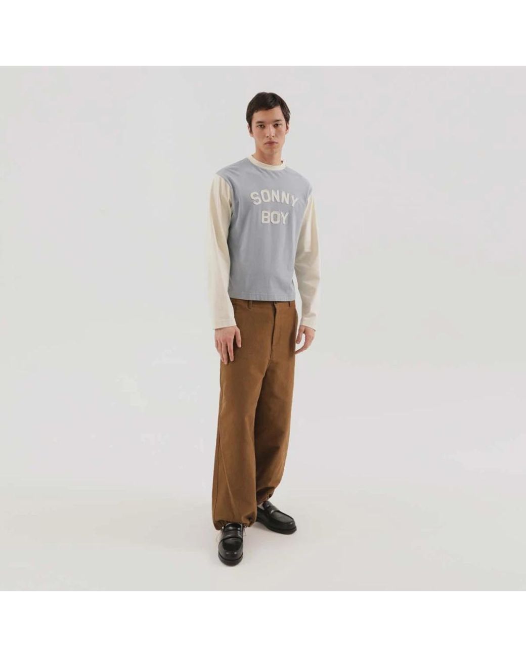 1989 STUDIO Brown Wide Trousers for men