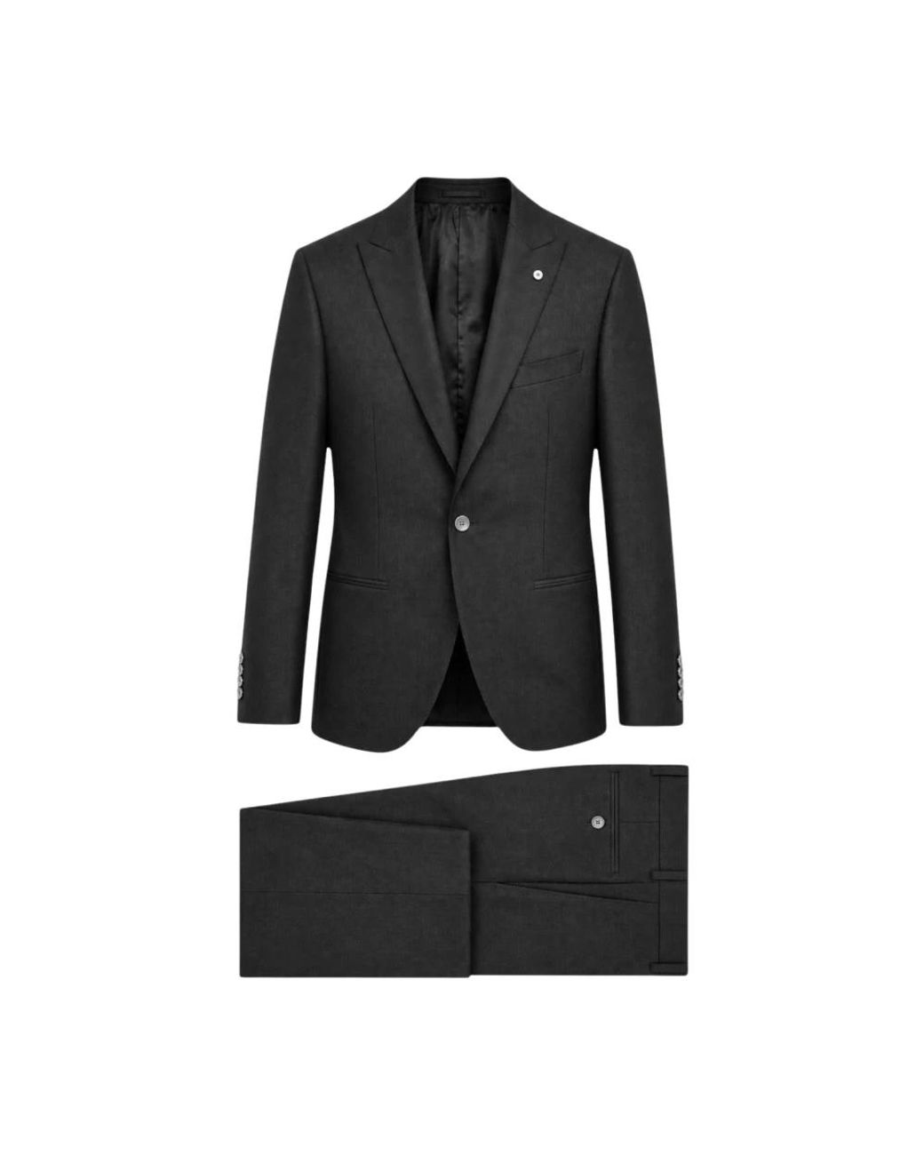 Luigi Bianchi Black Single Breasted Suits for men