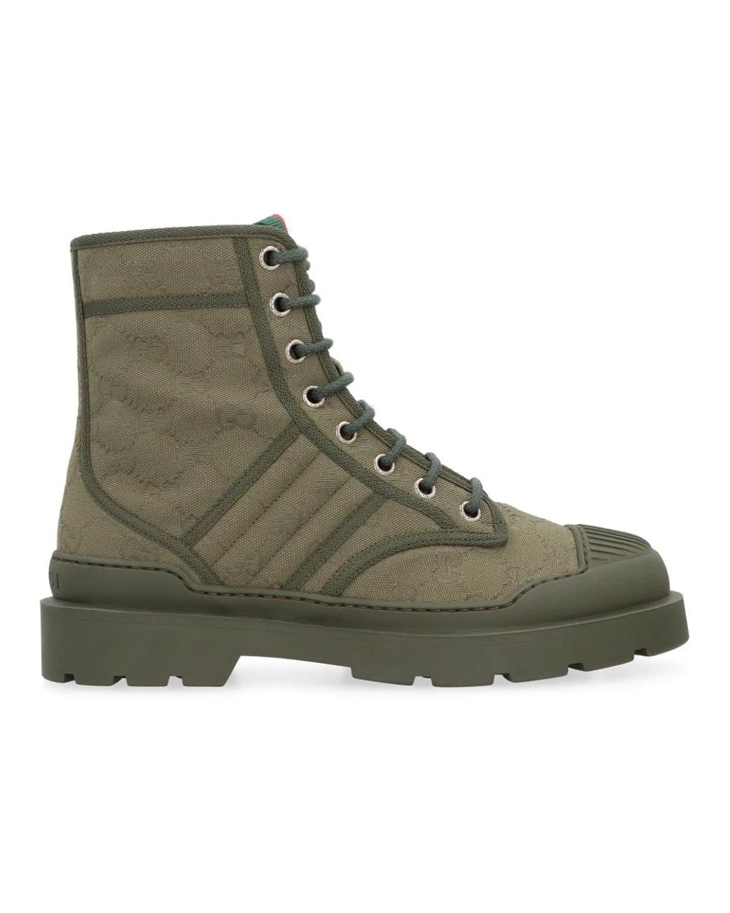 Gucci Green Lace-Up Boots for men