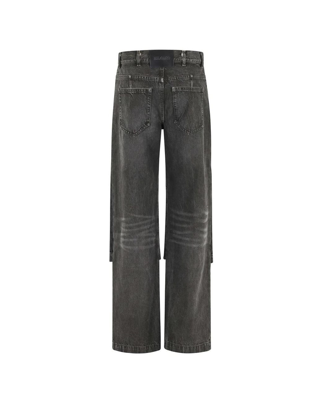 The Attico Gray Straight Fit Jeans