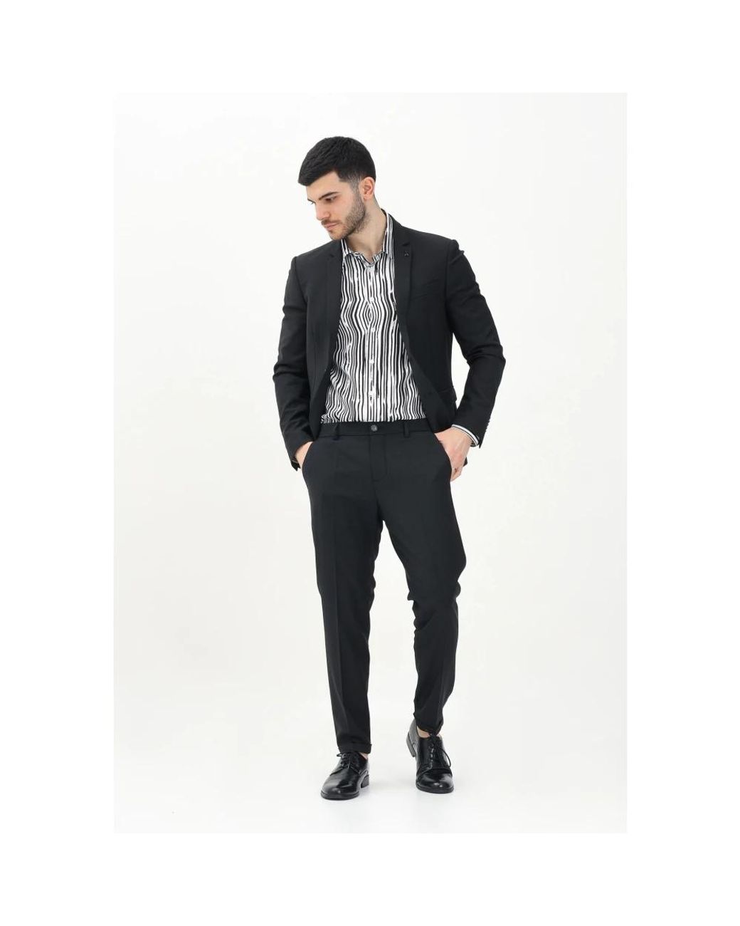 Patrizia Pepe Black Suit Trousers for men