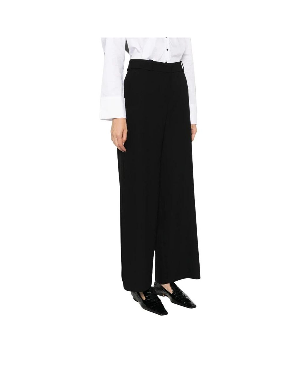 Giorgio Armani Black Wide Trousers