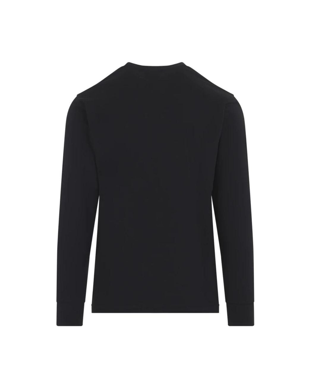 A Bathing Ape Black Graphic Print Long-Sleeved College T-Shirt for men