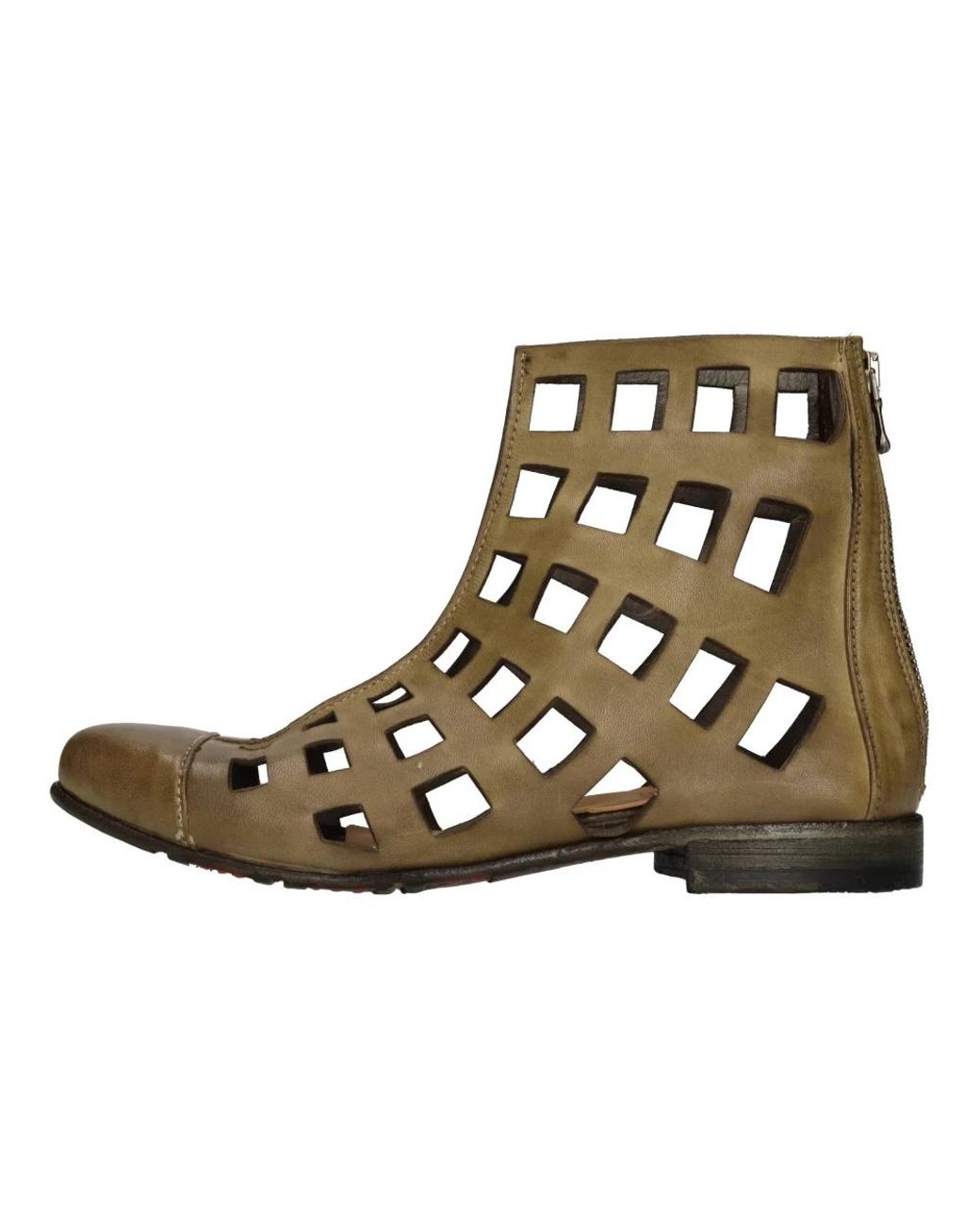 JP/DAVID Green Leder-Stiefeletten