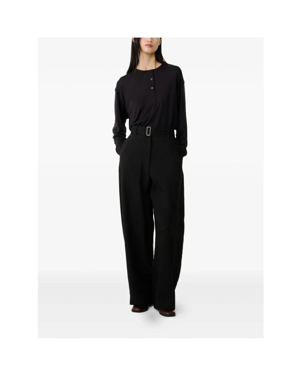 Studio Nicholson Black Wide Trousers
