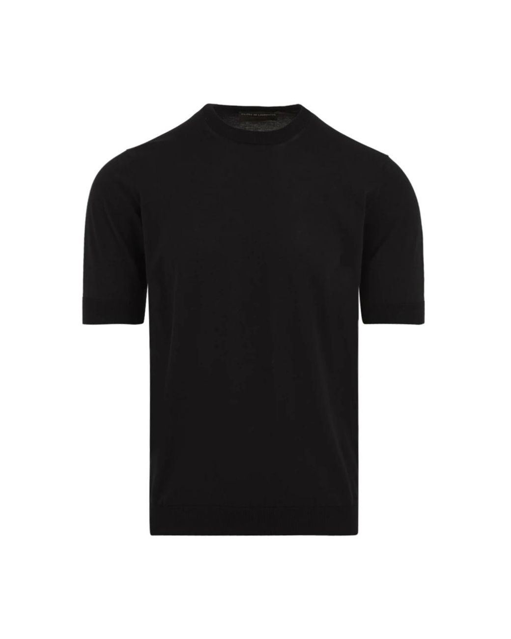 FILIPPO DE LAURENTIIS Black Round-Neck Knitwear for men
