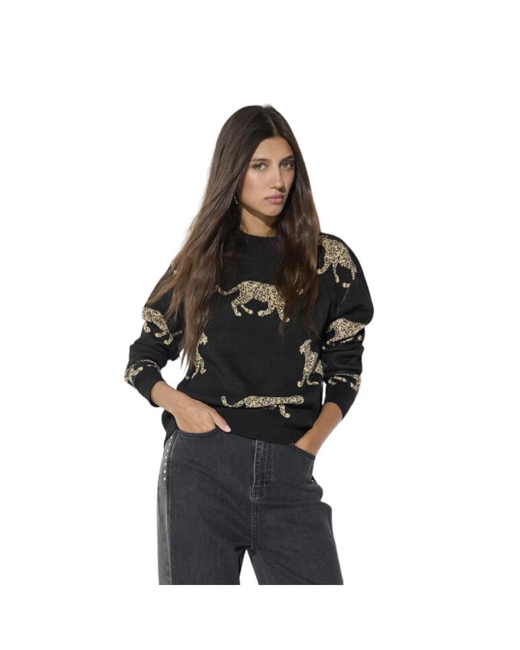 Lola Casademunt Black Round-Neck Knitwear