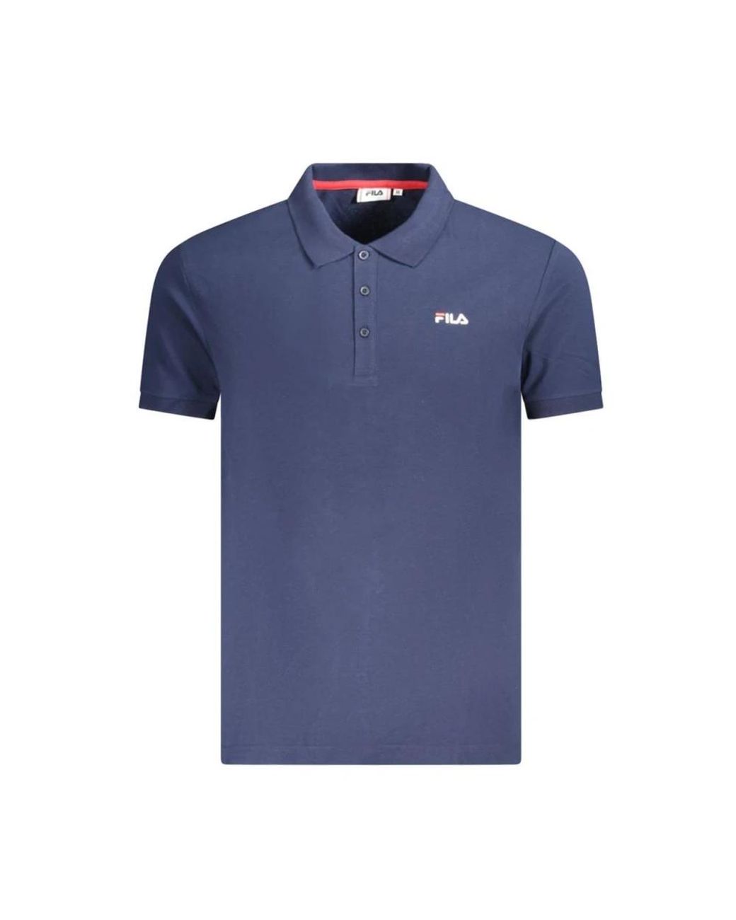 Fila Tops ,Blauw ,Katoen Blauw Katoenen Poloshirt Met Borduursel in het Blue voor heren