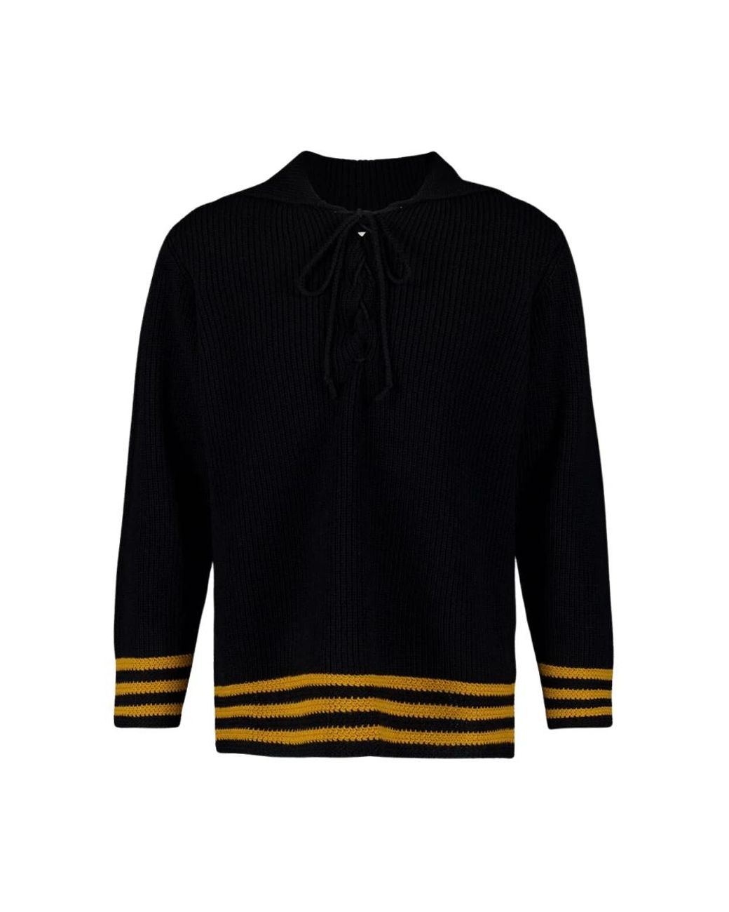 Bode Black V-Neck Knitwear for men