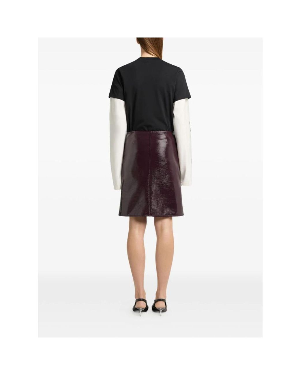 Courreges Brown Leather Skirts