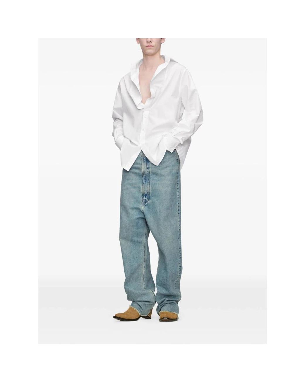 Maison Margiela Blue Loose Fit Jeans for men